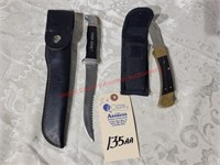 Buck 10in Fillet Style Knife w/leather