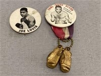 Vintage Joe Louis & Carl ‘Bono’ Olsen Pins