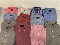 Men’s Polo Button Down Shirts-XL