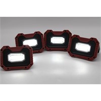 BrightEase Set of 4 Work Lights with Magnets -Red