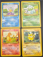 1999 Charmander, Pikachu, Squirtle And Bulbasaur