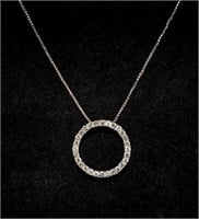 Jewelry 14kt White Gold Diamond Necklace