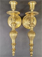 Brass Candle Sconces Pair