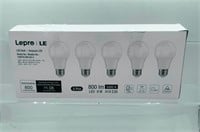 5 Pcs Lepro LED 9W Bulb 800lm 5000K