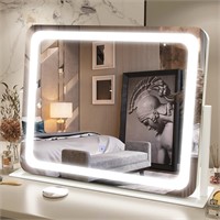 FENNIO Vanity Mirror with Lights 22x19 LED Lighted
