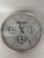 Triumph Chrome Wall Clock