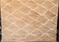 Tufted Light Brown 5'3" by 7'6" Rug Made in Indi