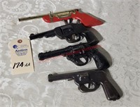 (4) Vintage Metal Toy Pistols