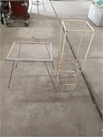 Metal Table and Plant Stand