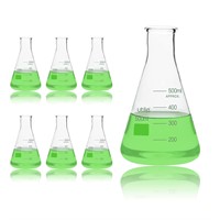 Glass Erlenmeyer Flask Set  500ml Narrow Mouth Erl