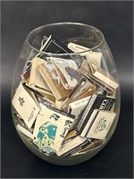 Glass Vase Filled with Collectible Matches