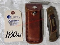 Vintage Schrade 8 1/2in Folding Hunter Knife
