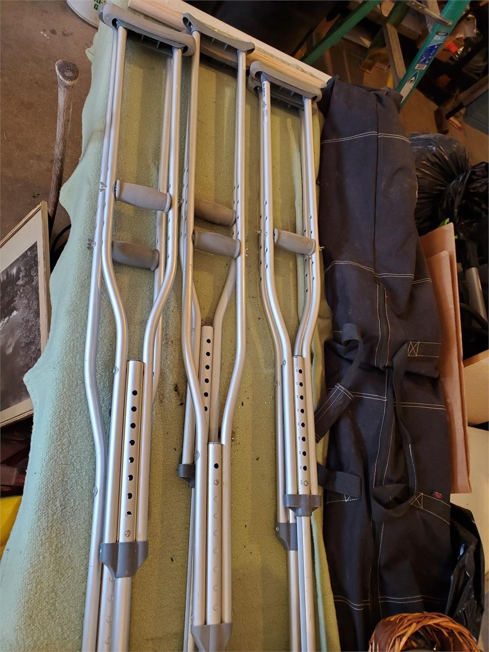 3 sets of Crutches Adjustable