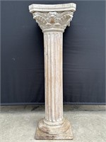 Carved Stone Pedestal Column Decor