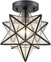 $110  AXILAND Moravian Star Light Flush Mount Ceil