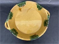 Large Pottery Glazed Bowl