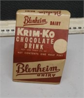 Blenheim Dairy Chocolate Drink Carton