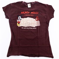 STAGE 28 Vintage T Shirt, Brown,Mickey Mouse Cooki