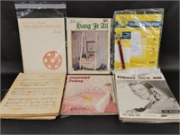 Vintage Sheet Music, Macrame Magazines, & More