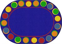 Flagship Carpets Spots Seating Oval Area Rug