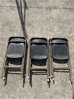 Black Fold Out Chairs Set of 8