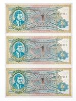 Lot 3 Russia GEM UNC Notes in Sequence