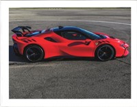 FERRARI Exotic Car Fine Art Giclee 11 x 14" (RED)