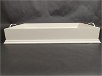 White Tray with Floral Bottom