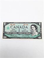 1967 Canadian 1 Dollar Bill Mint Condition