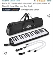 Eastar 37 Key Melodica Instrument with Mouthpiece