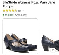 LifeStride Womens Rozz Mary Jane Pumps Size 9W.