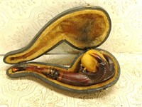 Vintage Bird's Claw Pipe With Case