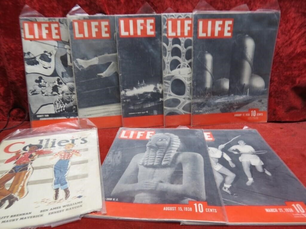 (8)1930's Life magazines & others.