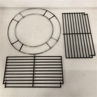 3PCS GRILL GRATES (15.5X8IN AND 16IN) USED