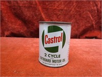 Castrol 2 cycle oil can bank.