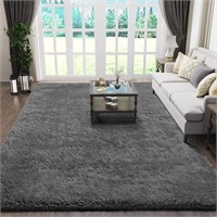 Ophanie Area Rugs for Living Room 5x7 Grey  Fluffy