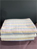 Vintage blankets pink blue white