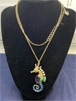 Betsy Johnson seahorse necklace