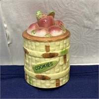 Apple basket cookie jar