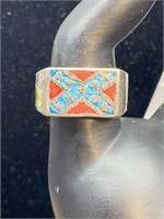 Confederate flag ring size 9.5