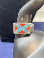 Confederate flag ring size 10.5