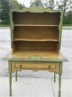 Green Display Cabinet with Drawer