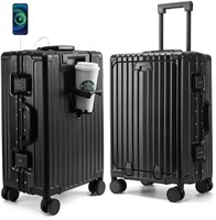 Hard Carry On Suitcase  Black  24-Inch