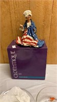 11 inch tall cloth and resin Betsy Ross figurine