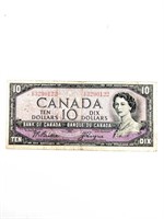 1954 Canadian 10 Dollar Bill