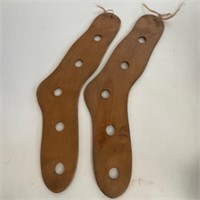 Vintage Wood Sock Stretchers - Pair