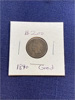 1890 Indian head penny coin
