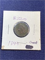 1894 Indian head penny coin