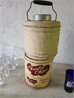 Vintage water cooler &Charles chip tin