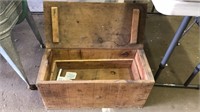 Old wooden tool chest